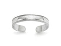 FJC Finejewelers 10 kt White Gold  Mill Grain Adjustable Toe Ring 3 mm