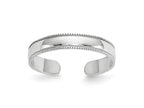 FJC Finejewelers 10 kt White Gold  Mill Grain Adjustable Toe Ring 3 mm