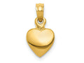 FJC Finejewelers 10 kt Yellow Gold Polished Solid 3D Heart Charm 8 mm