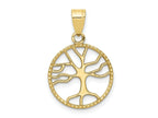FJC Finejewelers 10 kt Yellow Gold Themed Gold Polished Small Tree of Life in Round Charm 23 mm x 15 mm