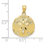 FJC Finejewelers 10 kt Yellow Gold Themed Gold Polished Large Sand Dollar Charm 16.3 mm
