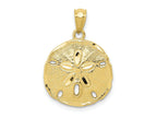 FJC Finejewelers 10 kt Yellow Gold Themed Gold Polished Large Sand Dollar Charm 16.3 mm