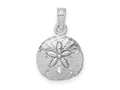 FJC Finejewelers 10 kt White Gold Themed Polished Sand Dollar Charm 11.5 mm x 11.45 mm