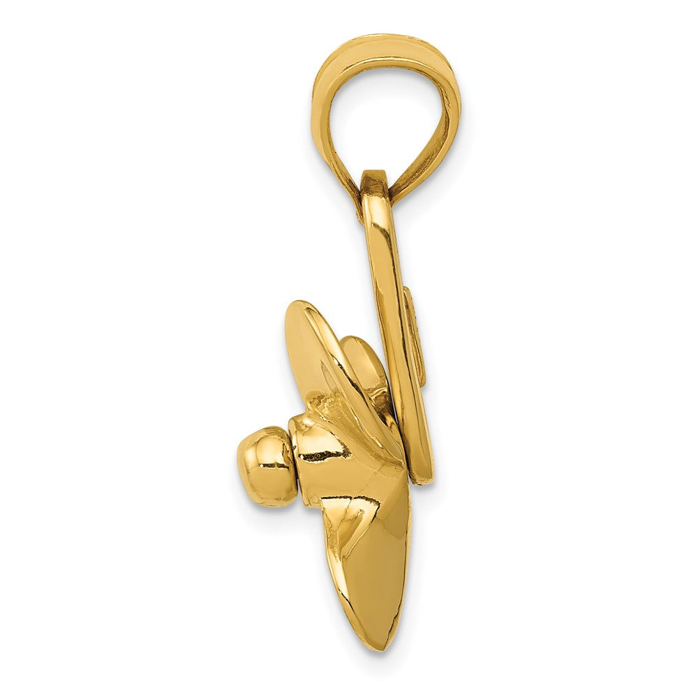 FJC Finejewelers 10 kt Yellow Gold 3-D Moveable Blade Propeller Charm