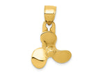 FJC Finejewelers 10 kt Yellow Gold 3-D Moveable Blade Propeller Charm