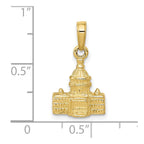 FJC Finejewelers 10 kt Yellow Gold 3-D Washington D.C. Capital Building Charm