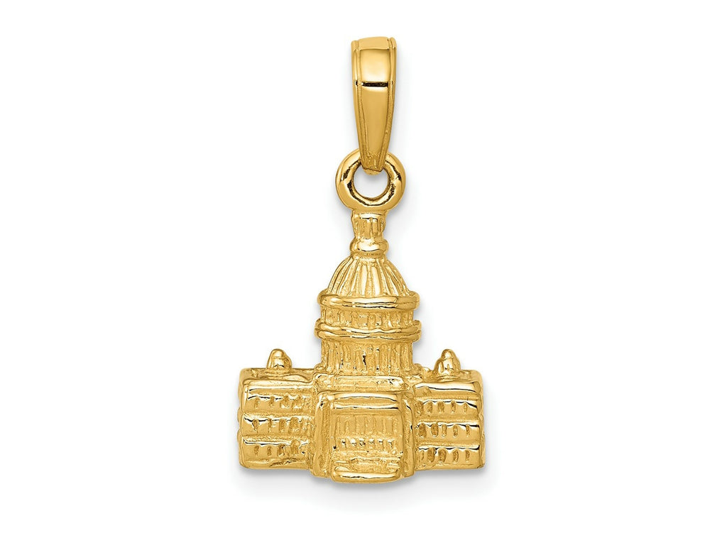 FJC Finejewelers 10 kt Yellow Gold 3-D Washington D.C. Capital Building Charm