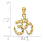 FJC Finejewelers 10 kt Yellow Gold Themed Gold Polished Om Symbol Charm