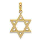 FJC Finejewelers 10 kt Yellow Gold Star of David Charm 33 x 20 mm