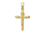 FJC Finejewelers 10 kt Yellow Gold Themed Polished 2-D Crucifix with Jesus on Cross Charm 28.5 mm x 16 mm