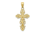 FJC Finejewelers 10 kt Yellow Gold Themed Polished Crucifix Charm 33.5 mm x 16 mm