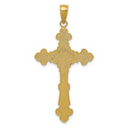 FJC Finejewelers 10 kt Yellow Gold Polished Textured INRI Crucifix Fleur de Lis Charm 45 x 23 mm