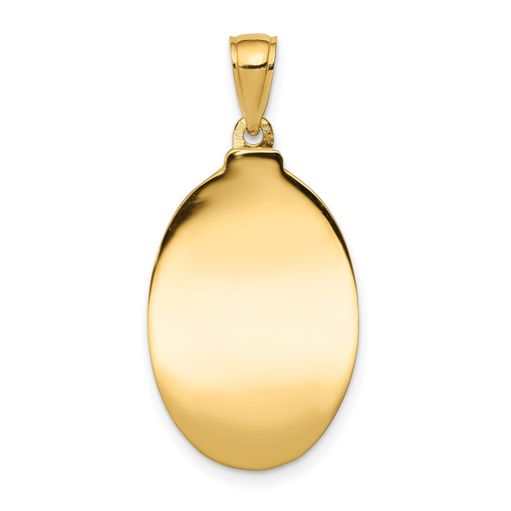 FJC Finejewelers 10 kt Yellow Gold Saint Anthony Oval Medal Charm 31 x 15 mm