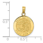FJC Finejewelers 10 kt Yellow Gold Saint Michael Medal Charm 21 x 14 mm