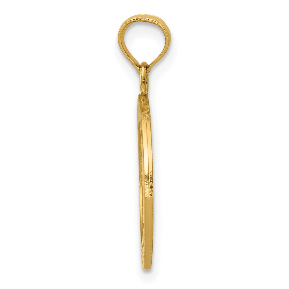 FJC Finejewelers 10 kt Yellow Gold Saint Michael Medal Charm 21 x 14 mm