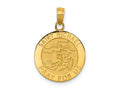 FJC Finejewelers 10 kt Yellow Gold Saint Michael Medal Charm 21 x 14 mm