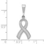 FJC Finejewelers 10 kt White Gold Themed Awareness Charm 30 mm x 12 mm