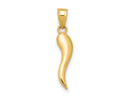 FJC Finejewelers 10 kt Yellow Gold Italian Horn Charm 22 x 4 mm