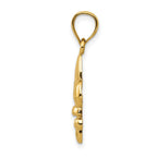 FJC Finejewelers 10 kt Yellow Gold Polished Fleur de Lis Charm 25 x 14 mm