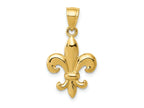 FJC Finejewelers 10 kt Yellow Gold Polished Fleur de Lis Charm 25 x 14 mm