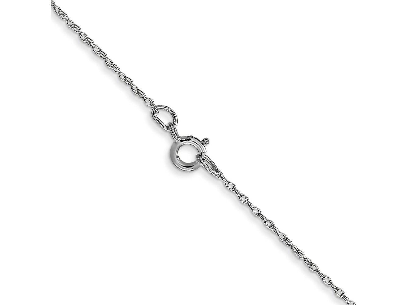 FJC Finejewelers 10 kt White Gold Chain Styles .5mm Carded Cable Rope Chain 22 Inches x 0.5 mm