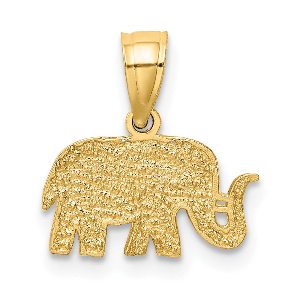 FJC Finejewelers 10 kt Yellow Gold Polished Elephant Charm 14 x 13 mm