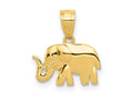 FJC Finejewelers 10 kt Yellow Gold Polished Elephant Charm 14 x 13 mm