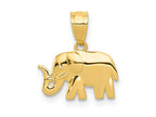 FJC Finejewelers 10 kt Yellow Gold Polished Elephant Charm 14 x 13 mm