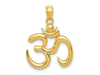 FJC Finejewelers 10 kt Yellow Gold Polished Om Symbol Charm 24 x 17 mm
