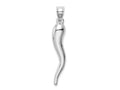 FJC Finejewelers 10 kt White Gold Themed Hollow Italian Horn Charm