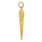 FJC Finejewelers 10 kt Yellow Gold Hollow Italian Horn Charm