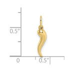 FJC Finejewelers 10 kt Yellow Gold Hollow Italian Horn Charm