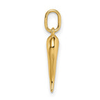 FJC Finejewelers 10 kt Yellow Gold Hollow Italian Horn Charm