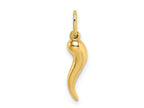 FJC Finejewelers 10 kt Yellow Gold Hollow Italian Horn Charm