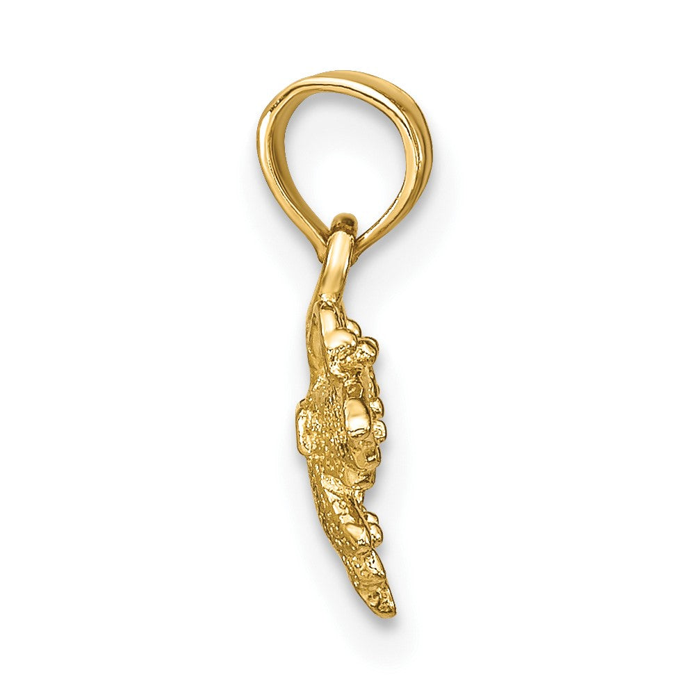FJC Finejewelers 10 kt Yellow Gold Textured Mini Butterfly Charm 12 x 11 mm