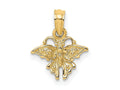 FJC Finejewelers 10 kt Yellow Gold Textured Mini Butterfly Charm 12 x 11 mm
