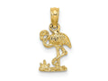 FJC Finejewelers 10 kt Yellow Gold Mini Flamingo Charm 10 x 8 mm