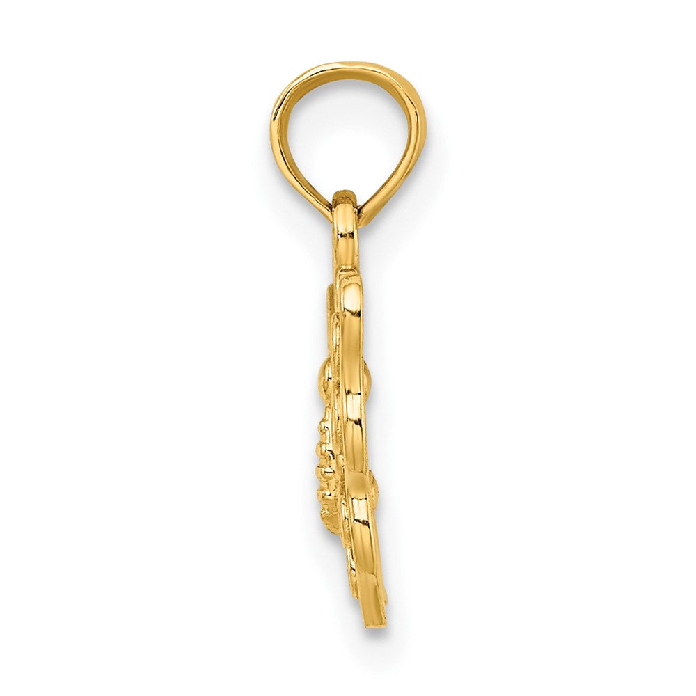 FJC Finejewelers 10 kt Yellow Gold Cut-Out Small Butterfly Charm 14 x 14 mm