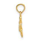FJC Finejewelers 10 kt Yellow Gold Cut-Out Small Butterfly Charm 14 x 14 mm