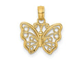 FJC Finejewelers 10 kt Yellow Gold Cut-Out Small Butterfly Charm 14 x 14 mm