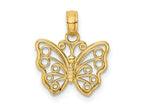 FJC Finejewelers 10 kt Yellow Gold Cut-Out Small Butterfly Charm 14 x 14 mm