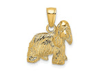 FJC Finejewelers 10 kt Yellow Gold 2-D Cocker Spaniel Dog Charm 21 x 16 mm