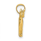 FJC Finejewelers 10 kt Yellow Gold 2-D Great Dane Dog Charm 18 x 15 mm