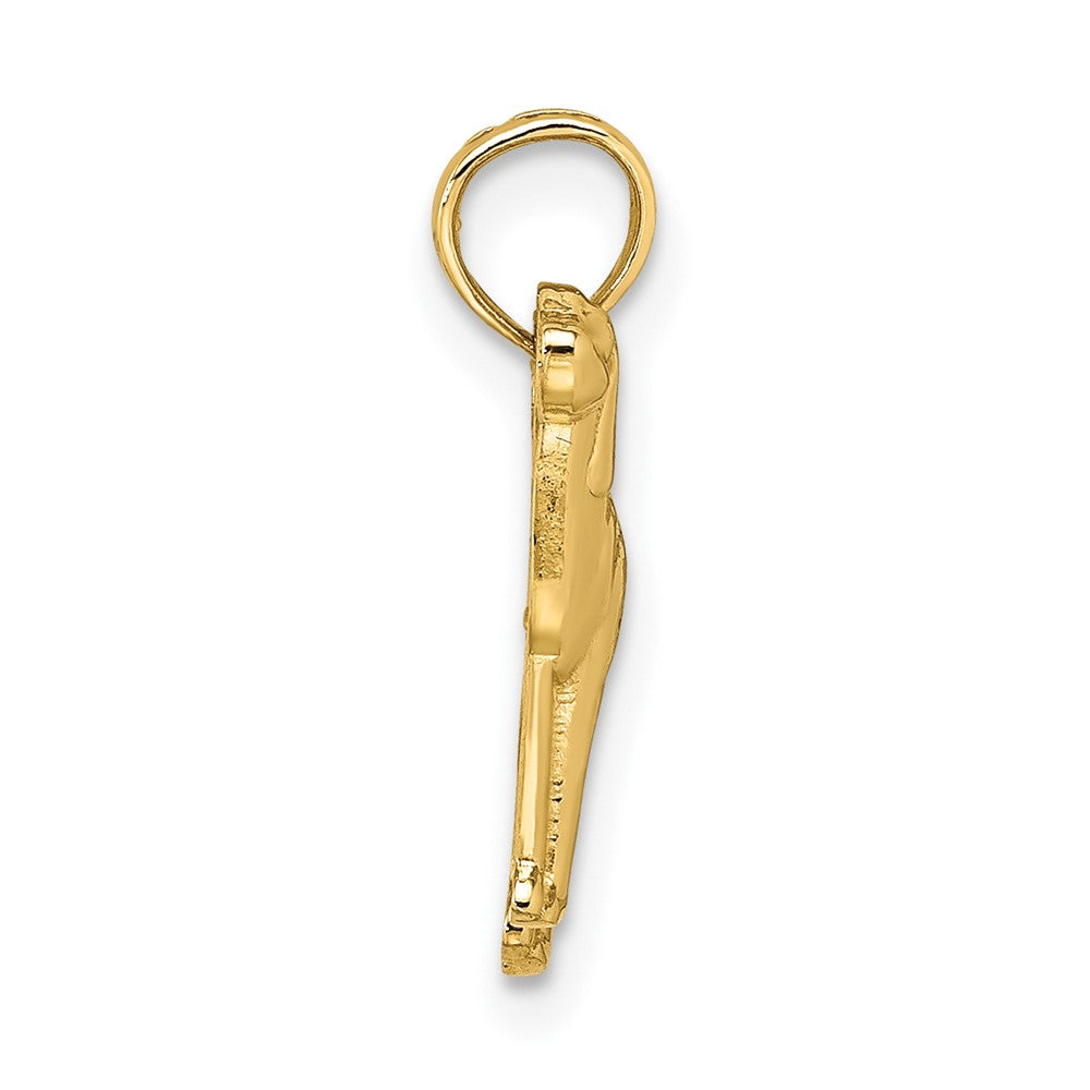 FJC Finejewelers 10 kt Yellow Gold 2-D Greyhound Dog Charm 19 x 13 mm