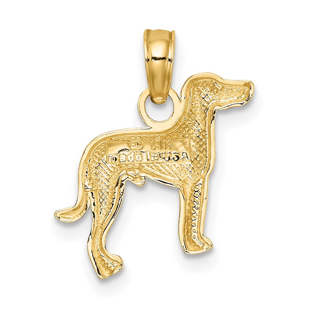 FJC Finejewelers 10 kt Yellow Gold 2-D Greyhound Dog Charm 19 x 13 mm