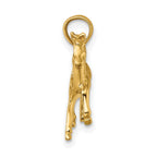 FJC Finejewelers 10 kt Yellow Gold 2-D Galloping Horse Charm 22 x 19 mm