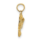 FJC Finejewelers 10 kt Yellow Gold Engraved Hummingbird Charm 19 x 15 mm