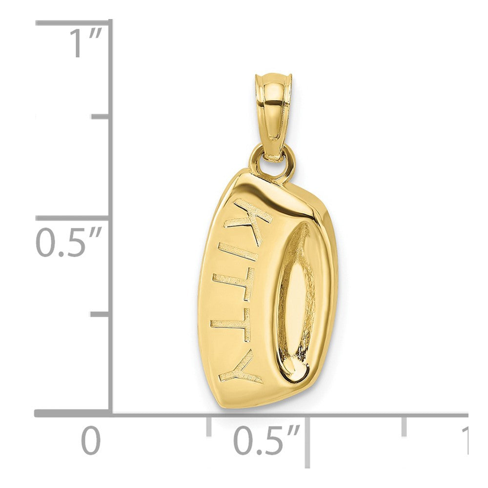 FJC Finejewelers 10 kt Yellow Gold KITTY Bowl Charm 19 x 8 mm