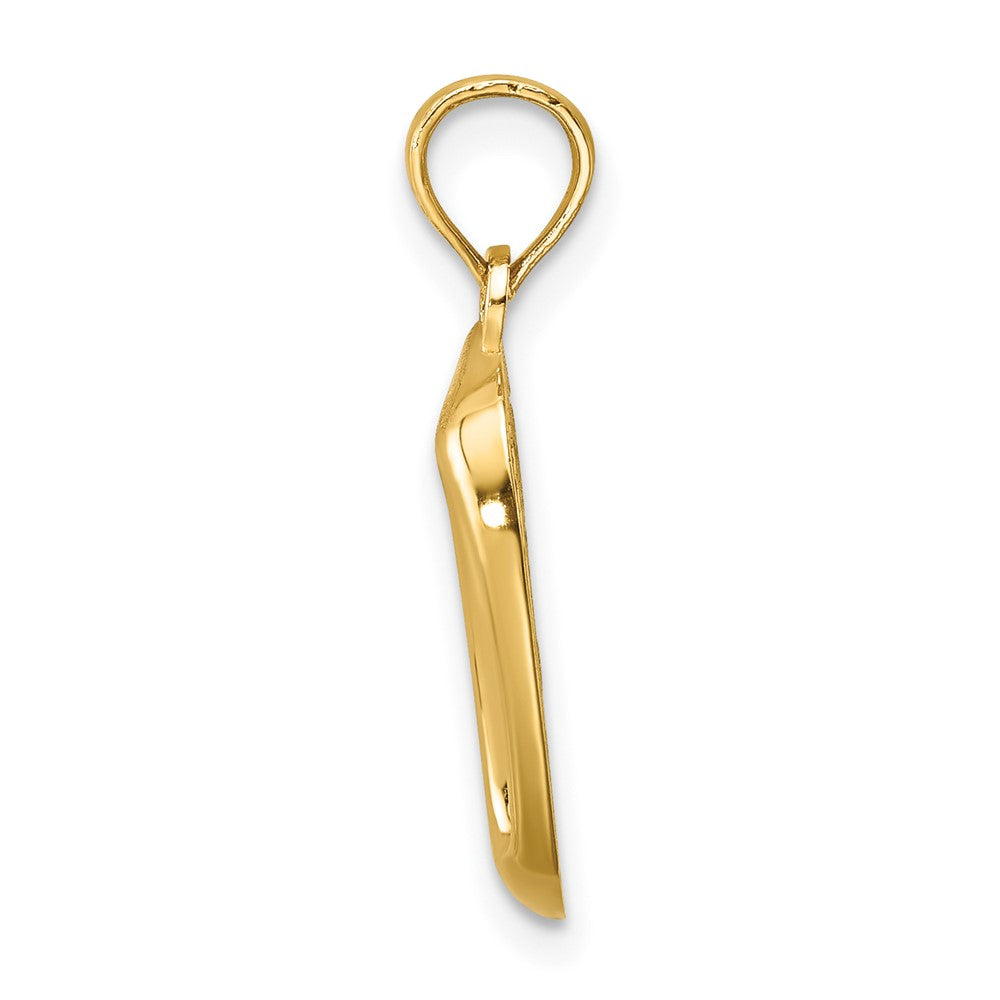 FJC Finejewelers 10 kt Yellow Gold KITTY Bowl Charm 19 x 8 mm