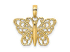 FJC Finejewelers 10 kt Yellow Gold Filigree Butterfly Charm 18 x 20 mm